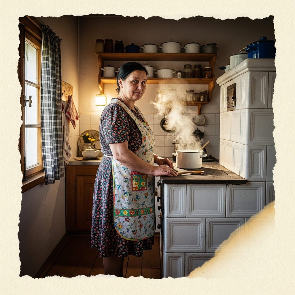Mama przy piecu